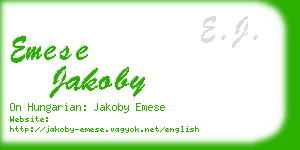 emese jakoby business card